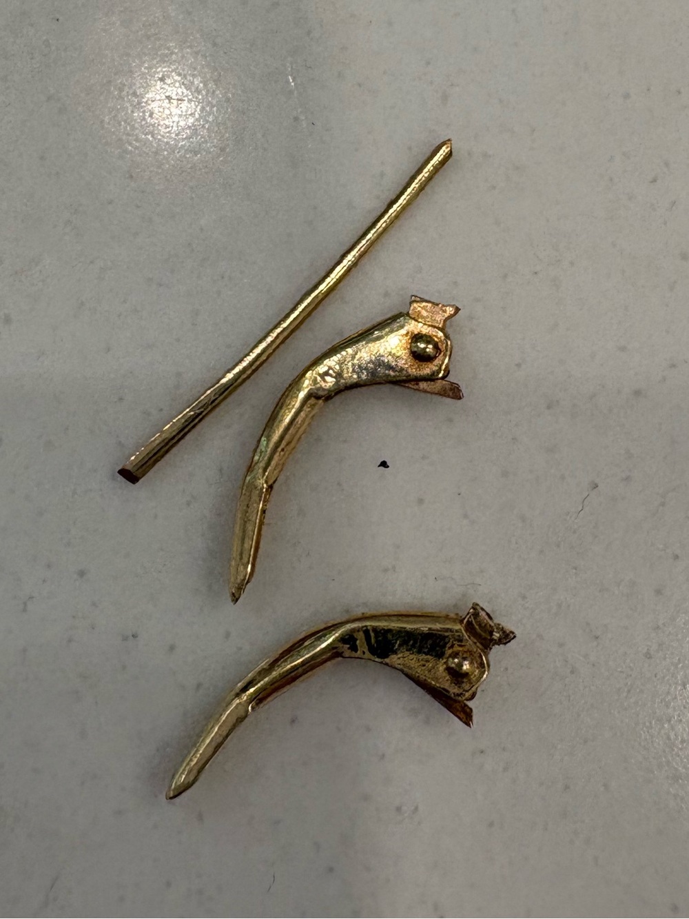14K Gold Earring levers - parts